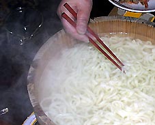 手打ちならではの釜揚げ